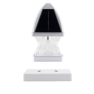 4 Pack Gothic Solar Post Cap Light Finish Cap, 4" or 5", Black or White Finish