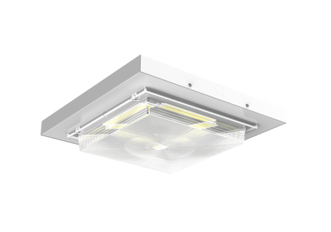 LED Canopy Light, 7700 Lumens, CCT and Wattage Selectable, 120-277V