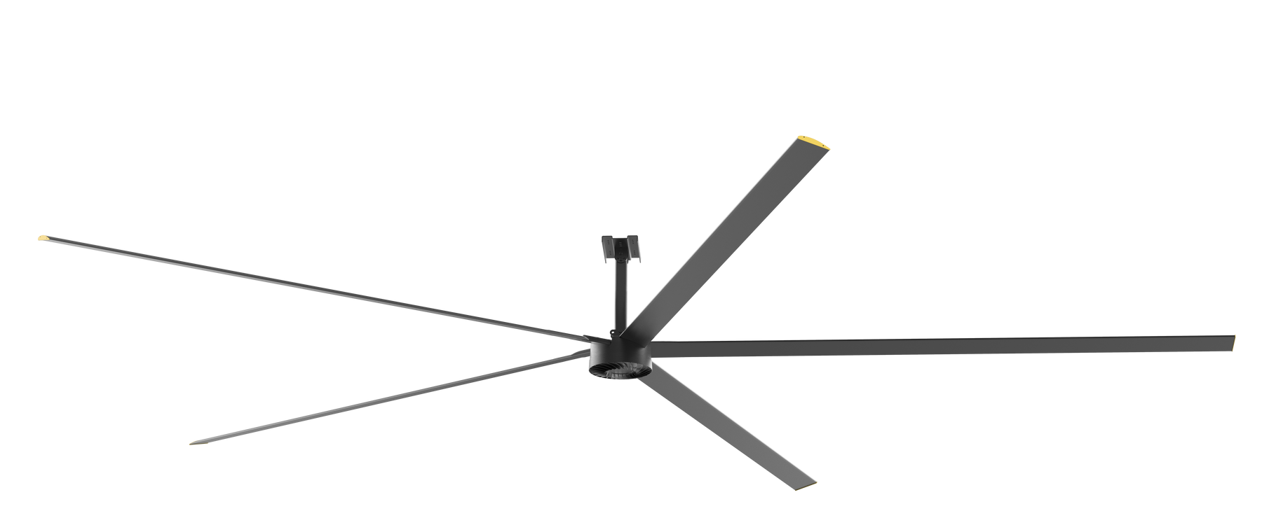 24 Foot 5-Blade Industrial Fan, 10,100 Lumens, 6000K, 200-240V