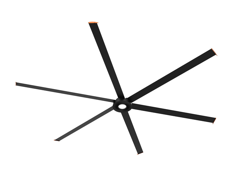12 Foot 6-Blade Industrial Fan, 6120 Lumens, 5700K, 200-240V