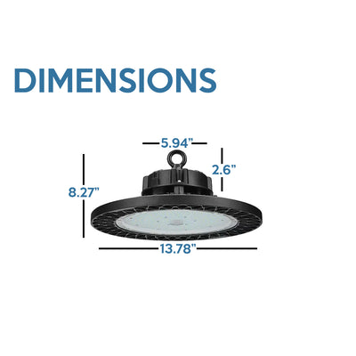 LED Mars UFO High Bay, 150 watt, 21,000 Lumens, Comparable to 320-400 Watt Fixture, 120-277V