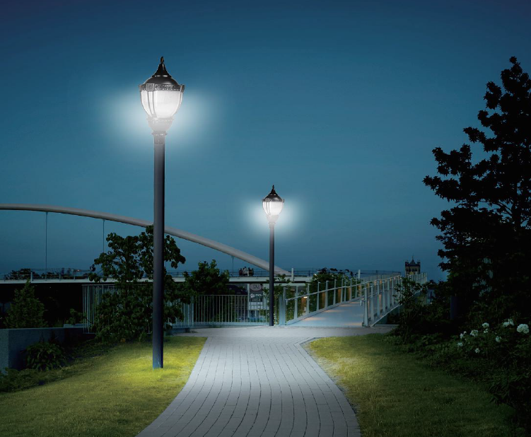 Acorn LED Post Top Light, 14000 Lumen Max, CCT Selectable, 120-277V ...