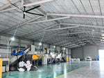 14 Foot 5-Blade Industrial Fan, 10,100 Lumens, 6000K, 200-240V