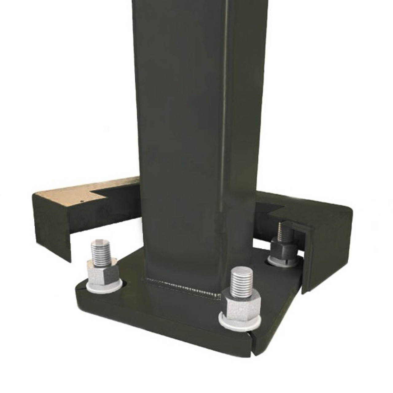 15 ft 4 Inch Square Area Lighting Pole With 4 LED 150W Slim Line Fixture (400W+ MH or HID Equivalent), Pole Arm Mount