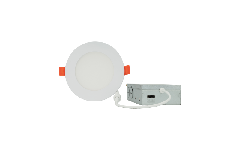 4 Inch LED Round Wafer Down Light, 7W, 600 Lumens, CCT Selectable, 120V, White