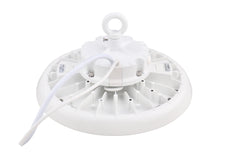 LED UFO High Bay, 100W/120W/150W Selectable, 21,112 Lumens, 120-277V, CCT Selectable 4000K/5000K, White Finish