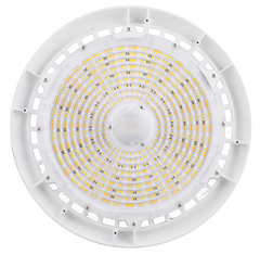 LED UFO High Bay, 200W/220W/140W Selectable, 35,183 Lumens, 120-277V, CCT Selectable 4000K/5000K, White Finish