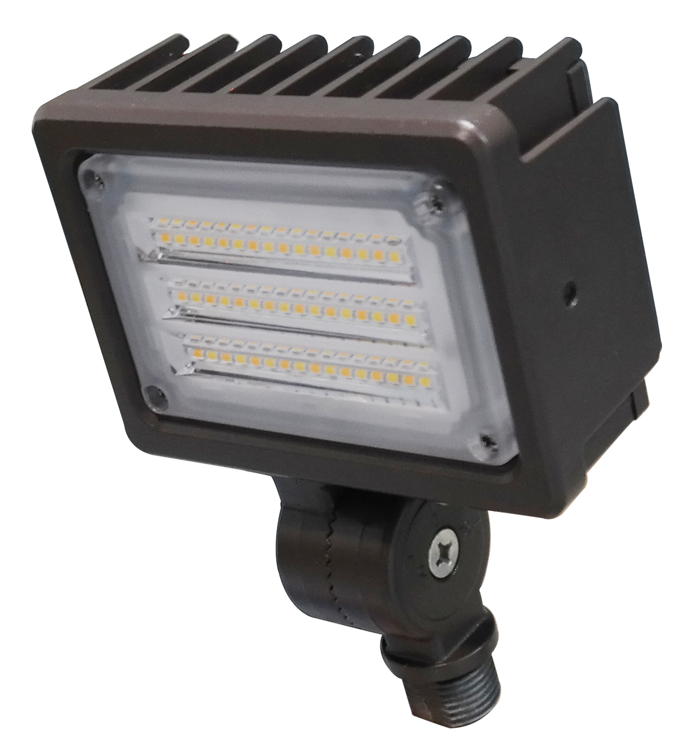 LED Flood Light, 2000, 4000, or 7000 Lumens, 16/31/51W, 3500K, 4000K, 5000K CCT Selectable, 120-277V, Dark Bronze Finish