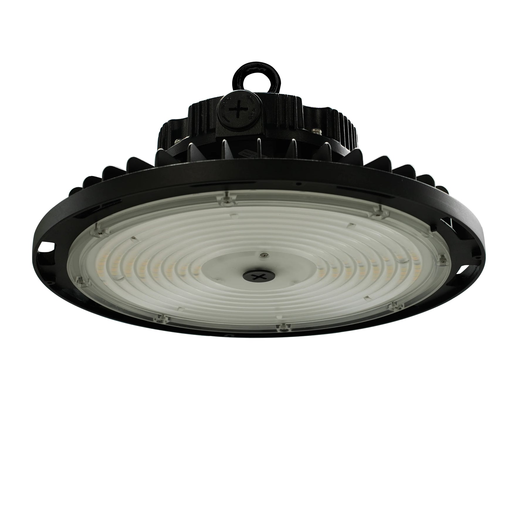 Black LED UFO High bay on a white background
