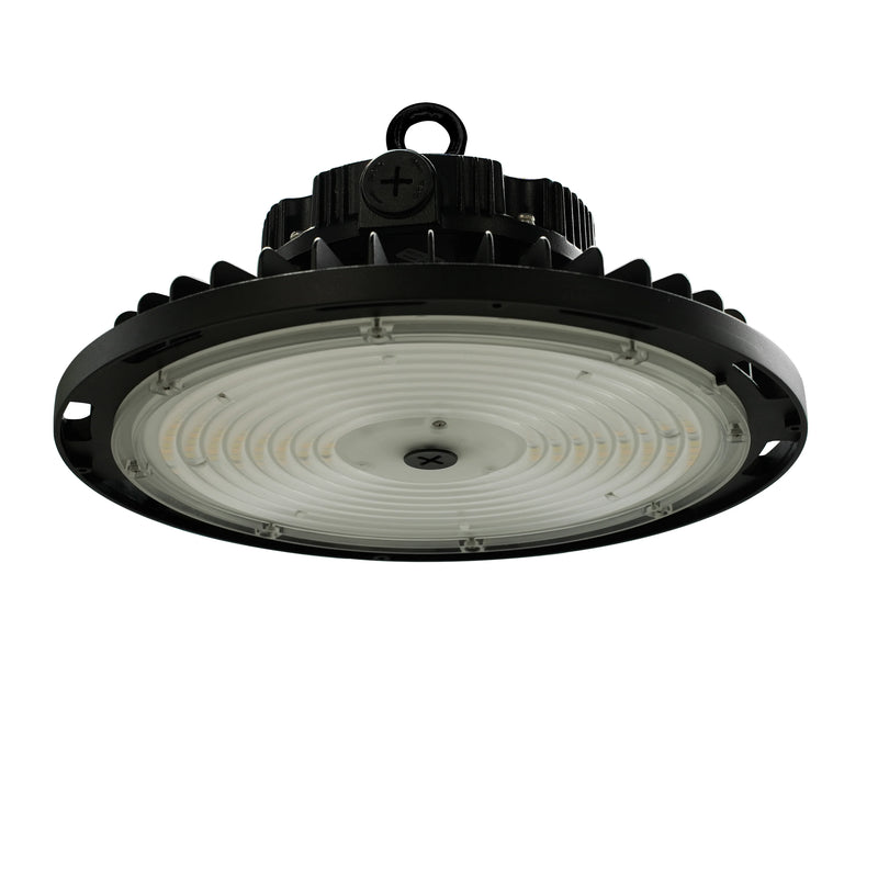 Black LED UFO High bay on a white background