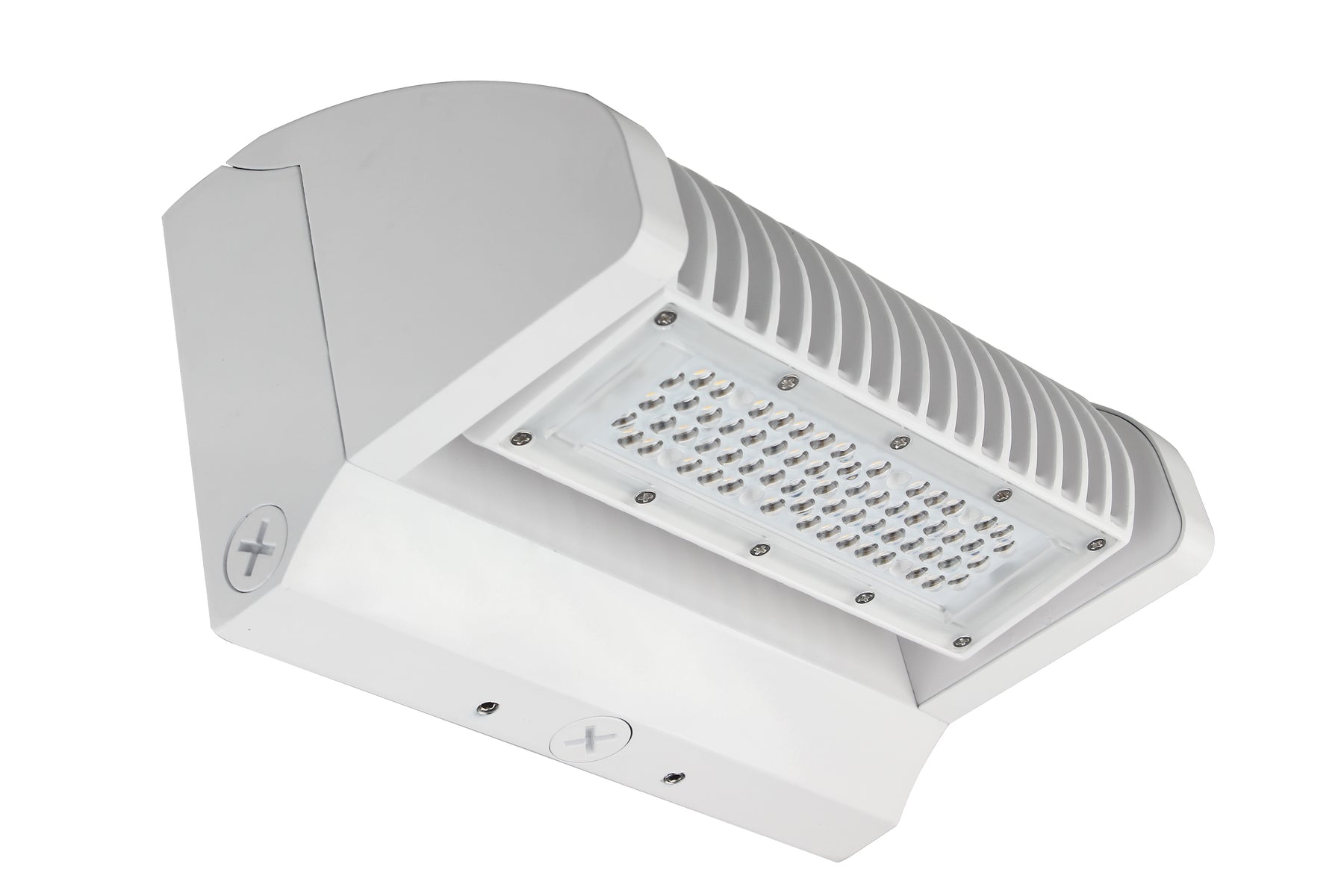 LED Adjustable Wall Pack, 5600 Lumen Max, Wattage and CCT Selectable, Integrated Photocell, 120-277V, Bronze or White Finish