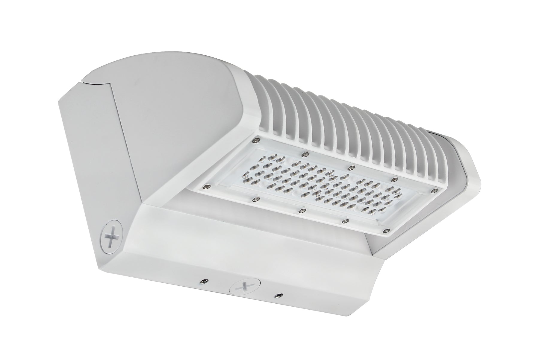 LED Adjustable Wall Pack, 5600 Lumen Max, Wattage and CCT Selectable, Integrated Photocell, 120-277V, Bronze or White Finish