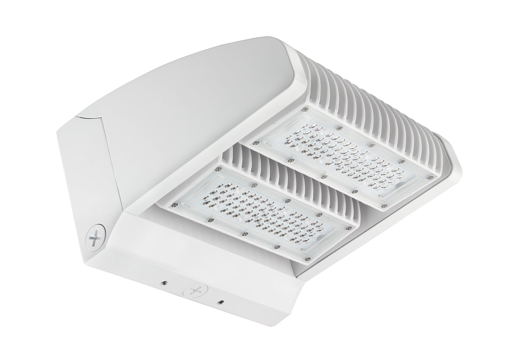 LED Adjustable Wall Pack, 11,200 Lumen Max, Wattage and CCT Selectable, Integrated Photocell, 120-277V, Bronze or White Finish