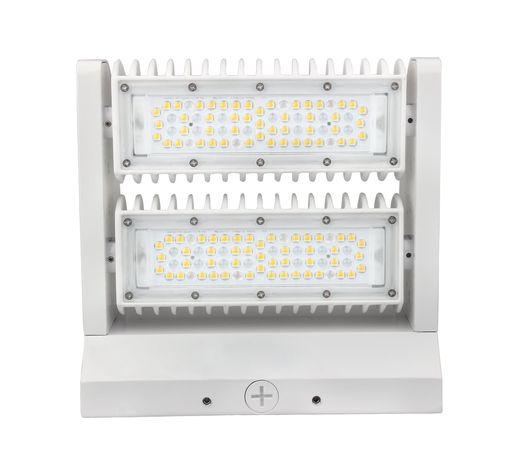 LED Adjustable Wall Pack, 11,200 Lumen Max, Wattage and CCT Selectable, Integrated Photocell, 120-277V, Bronze or White Finish