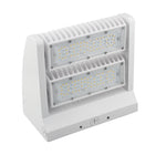 LED Adjustable Wall Pack, 11,200 Lumen Max, Wattage and CCT Selectable, Integrated Photocell, 120-277V, Bronze or White Finish