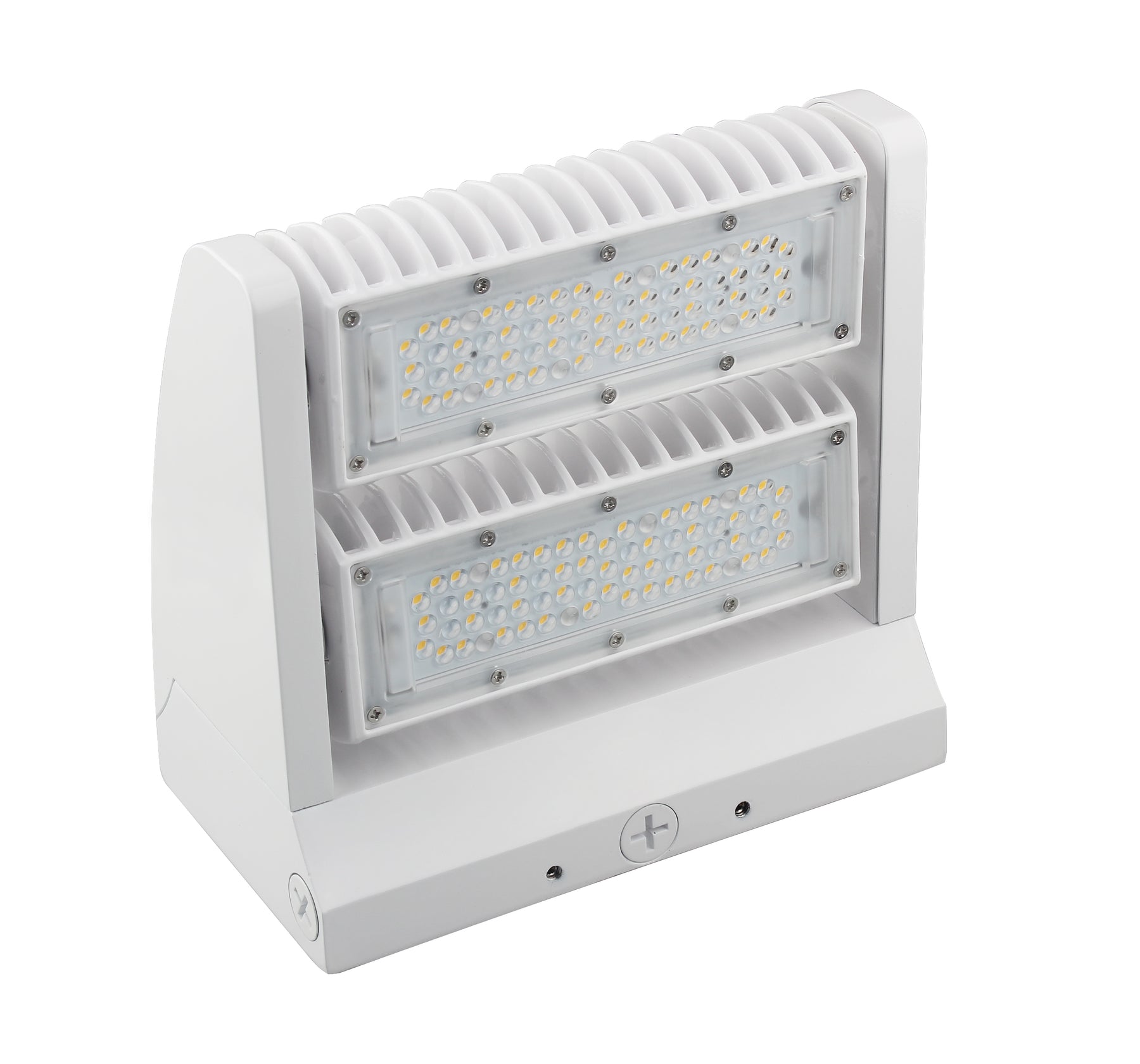 LED Adjustable Wall Pack, 11,200 Lumen Max, Wattage and CCT Selectable, Integrated Photocell, 120-277V, Bronze or White Finish