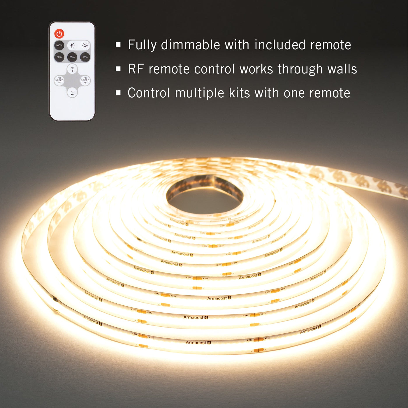 RibbonFlex Home Continuous LED Strip Light Tape, 24V, 3000 Lumens, 36W ...