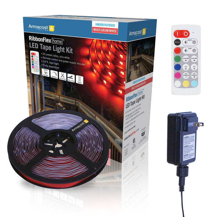 RibbonFlex Home RGBW Multicolor Indoor/Outdoor LED Strip Light Tape, 24V, 1456 Lumens, 24W, 3000K