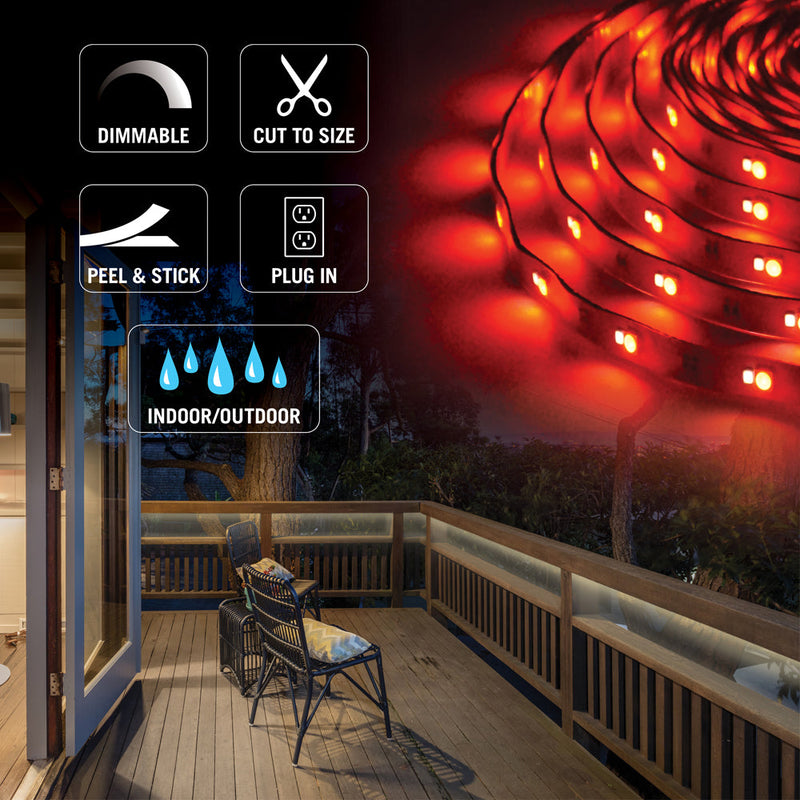 RibbonFlex Home RGBW Multicolor Indoor/Outdoor LED 24FT Strip Light Tape, 24V, 1456 Lumens, 24W, 3000K