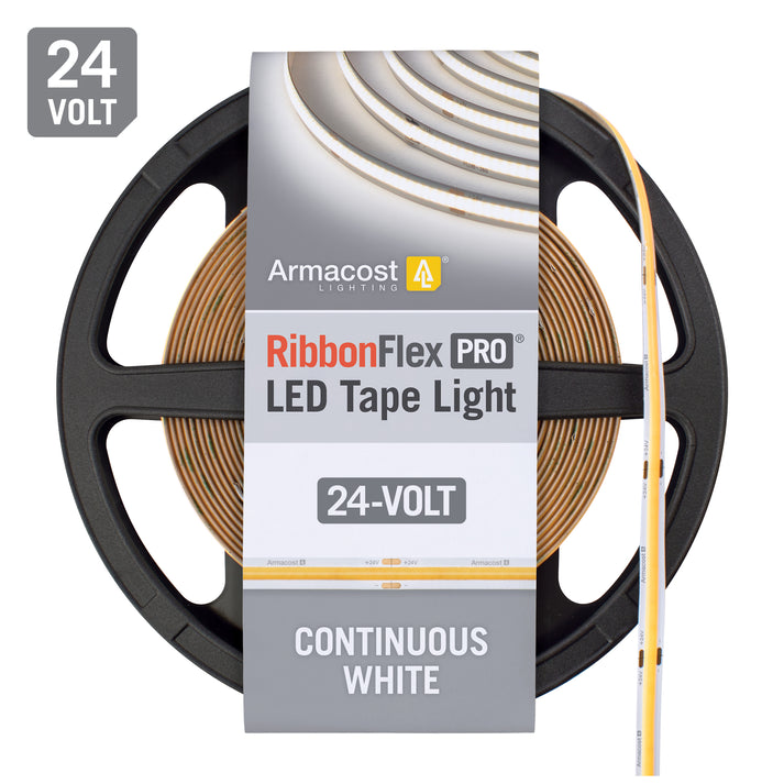 RibbonFlex Pro White COB LED Strip Light Tape, 24V, 4200 Lumens, 60W, 2700K