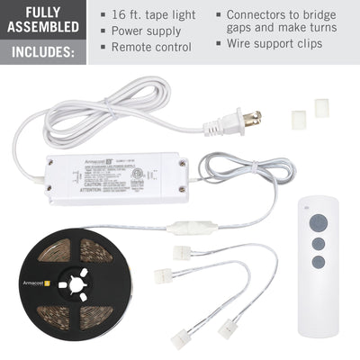 RibbonFlex Pro Soft White LED Strip Light Tape, 12V, 2655 Lumens, 24W, 3000K