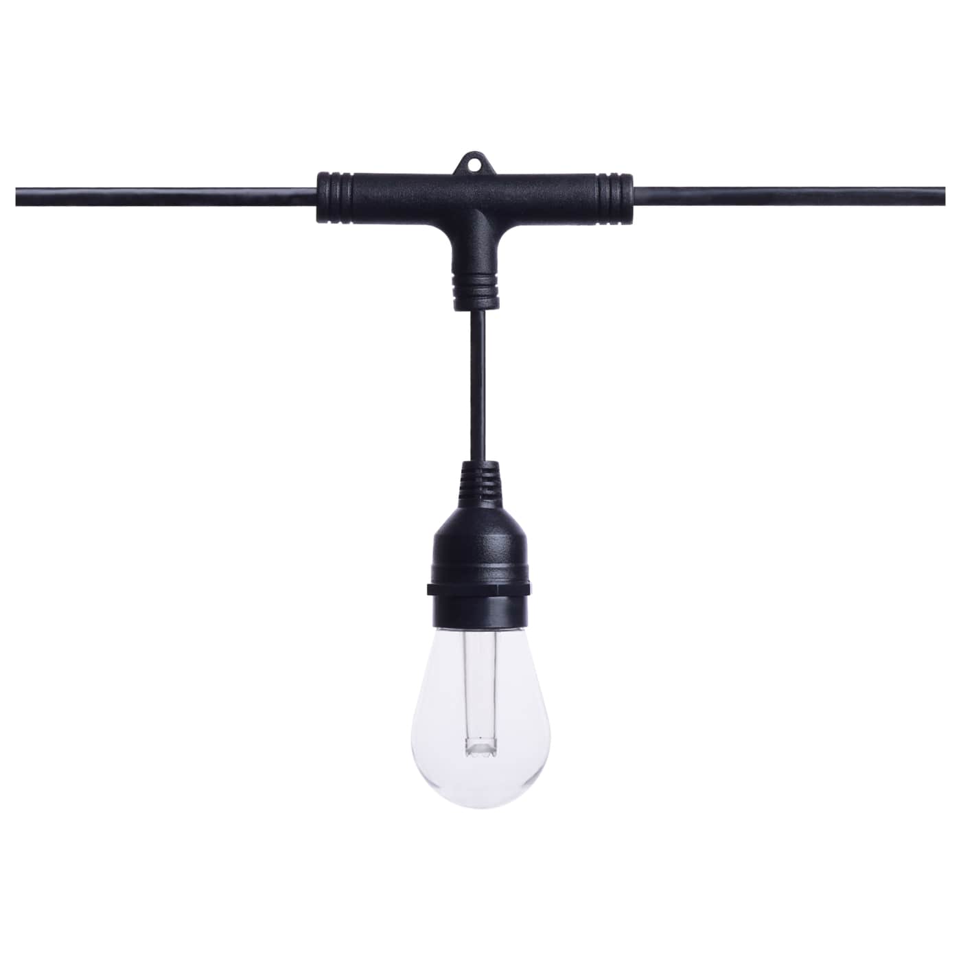 Black starfish led string light with clear glass bulbs plastic housing 24 foot 12 lamps rgbtw 120 volt