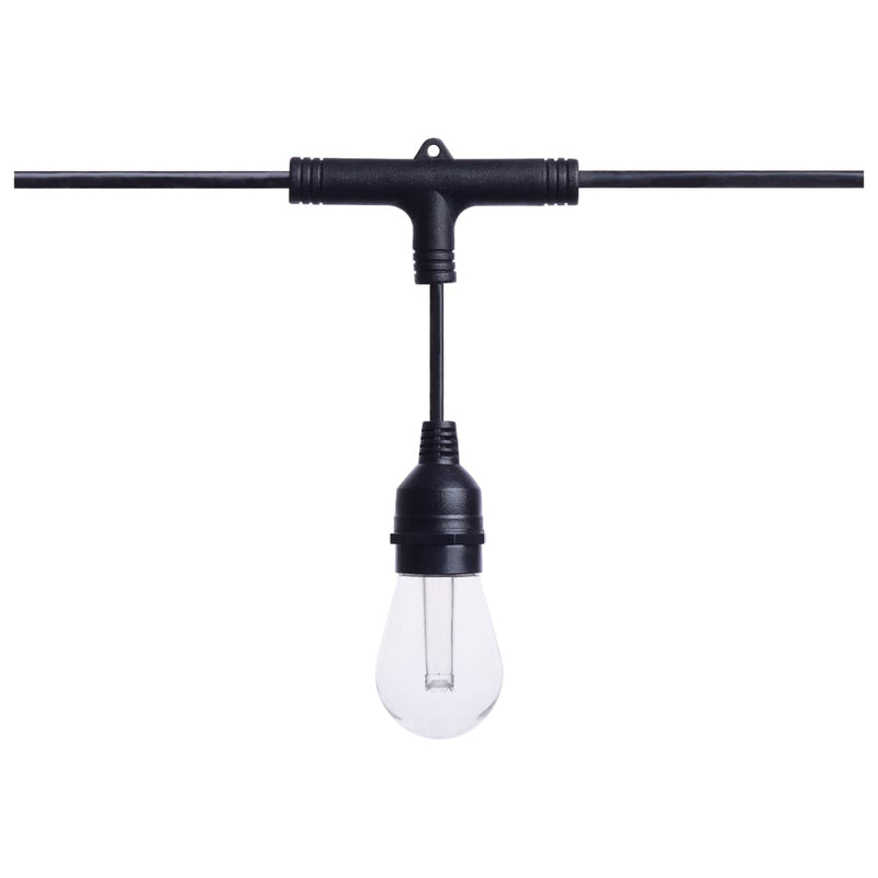 Black starfish led string light with clear glass bulbs plastic housing 24 foot 12 lamps rgbtw 120 volt