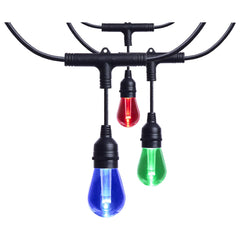 Starfish; 24 Foot LED String Light; 12-S14 Lamps; IOT; RGBTW; Black; 120 Volt