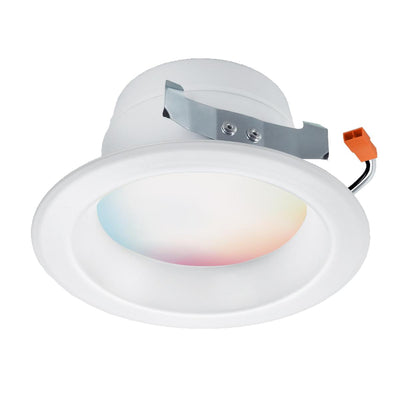 4 Inch LED Recessed Downlight, 8.7W, 700 Lumens, RGB & Tunable White, Starfish IOT, 120V