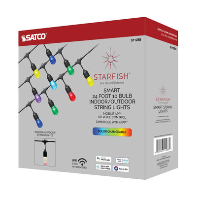10 Watt, LED String Light, Starfish IOT, 120 Volts, 260 Lumens, RGBW
