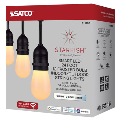 24Ft; 12-S14 Lamp; LED String Light; Starfish IOT; Tunable White