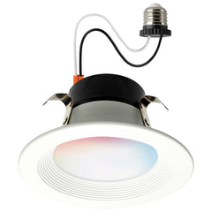 10.5 Watt, LED Retrofit Downlight, 4 Inch Round, Starfish IOT, RGB & Tunable White, 120 Volt, 90 CRI, White Finish