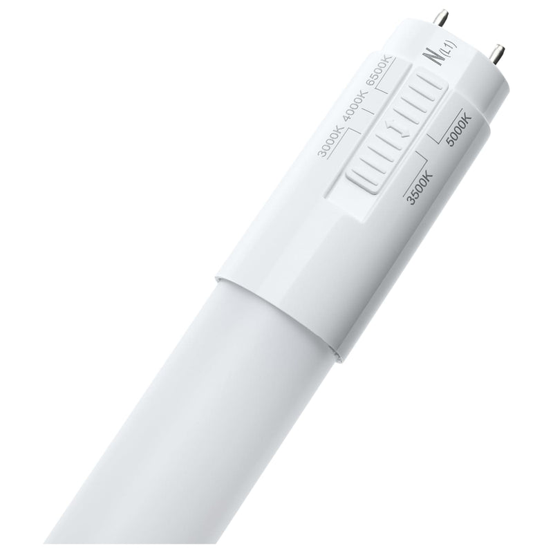 White LED light bulb on a white background