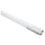 A white t8 light tube with a two-pin bi-pin connector at one end, shown diagonally on a plain white background.