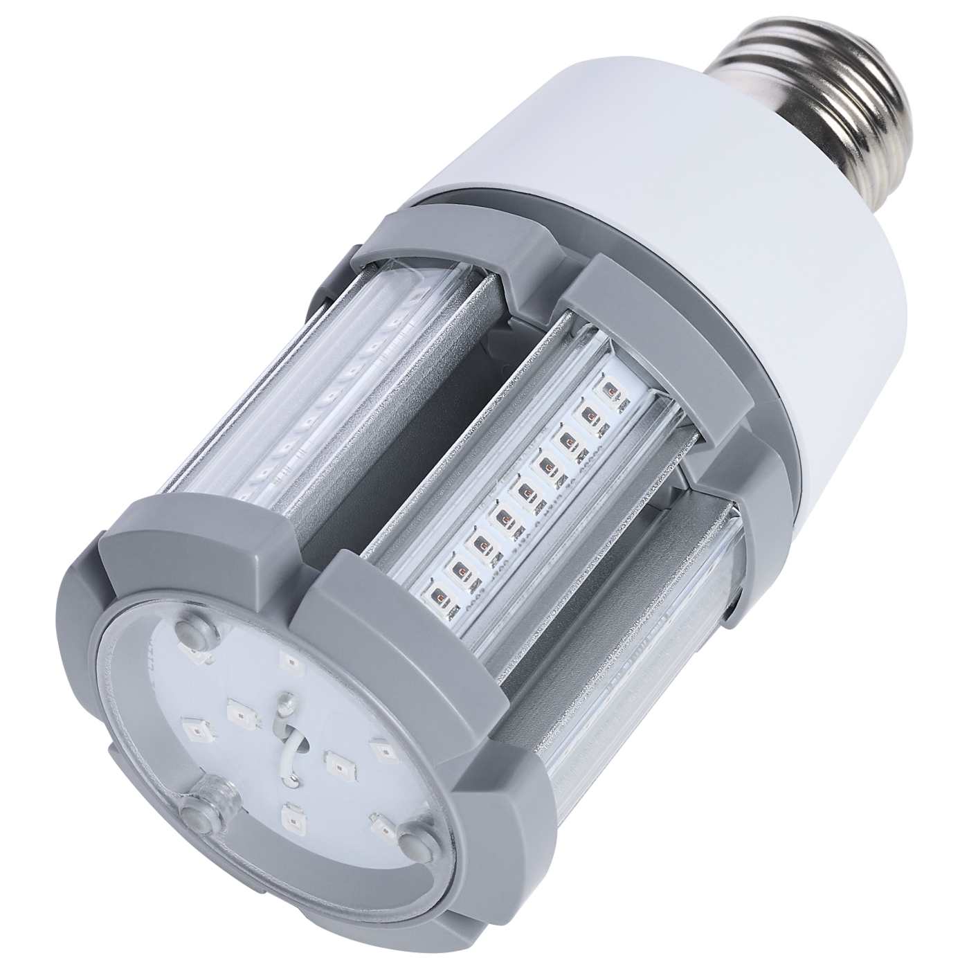 LED light bulb on a white background