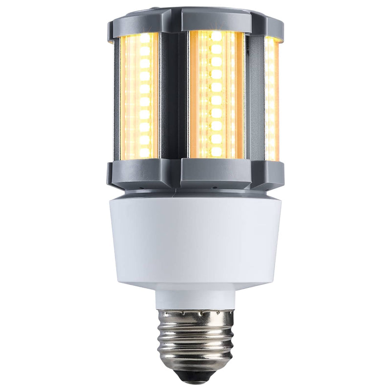 LED light bulb with a unique design on a white background