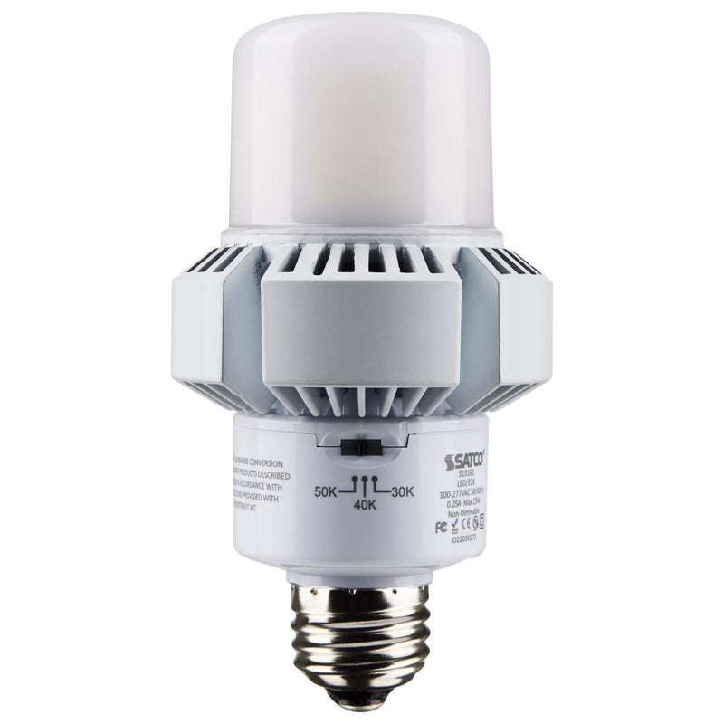 SATCO 25 Watt, A-Plus 23, LED, CCT Selectable 3K/4K/5K, Medium base, Type B, Ballast Bypass, 100-277 Volt, ColorQuick Technology