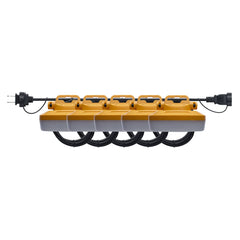 60 Watt LED High-Lumen Industrial/Commercial String Light, 5 Interconnected Lamps, 5000K, 50 Foot Integrated Cord, 120 Volt