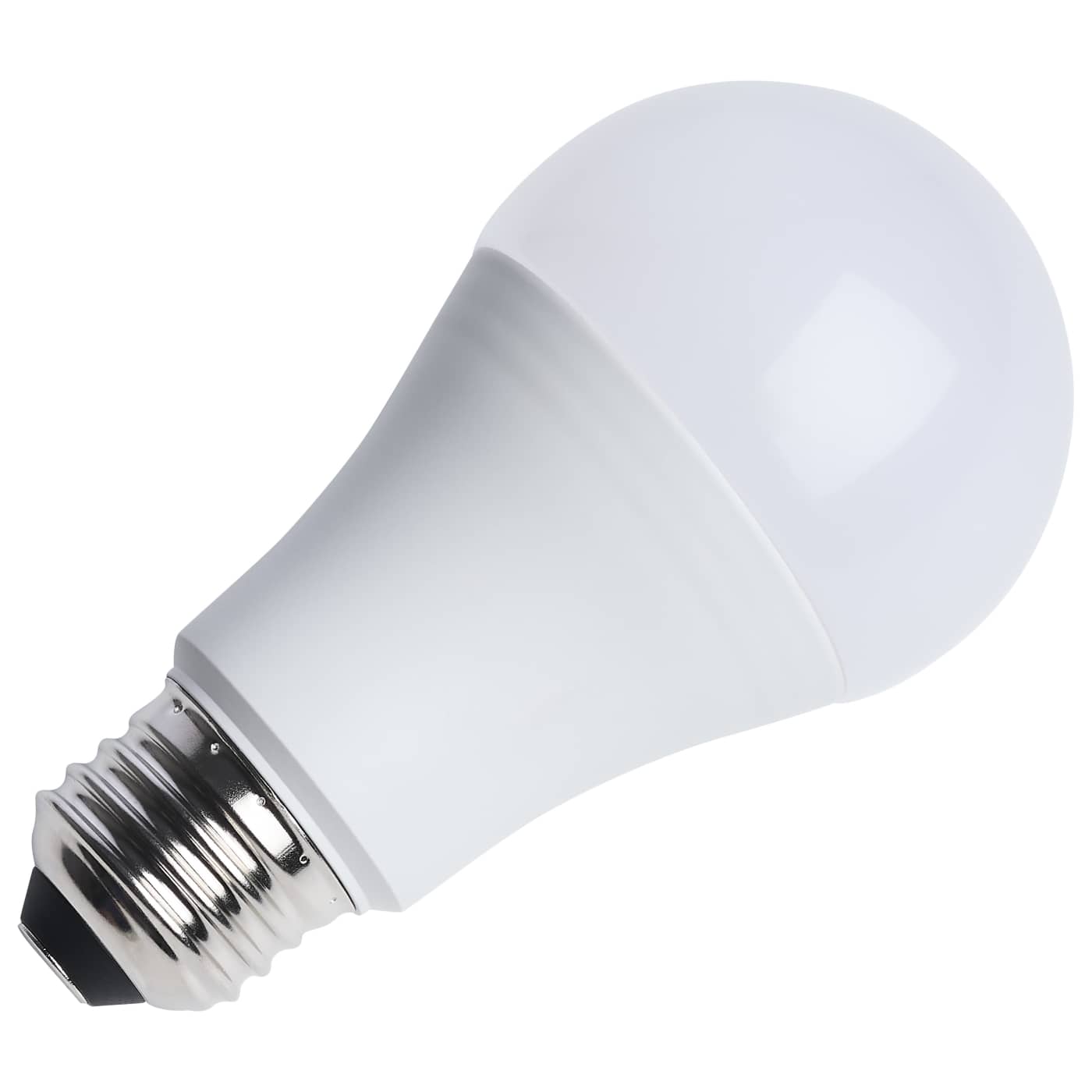 White LED light bulb on a white background