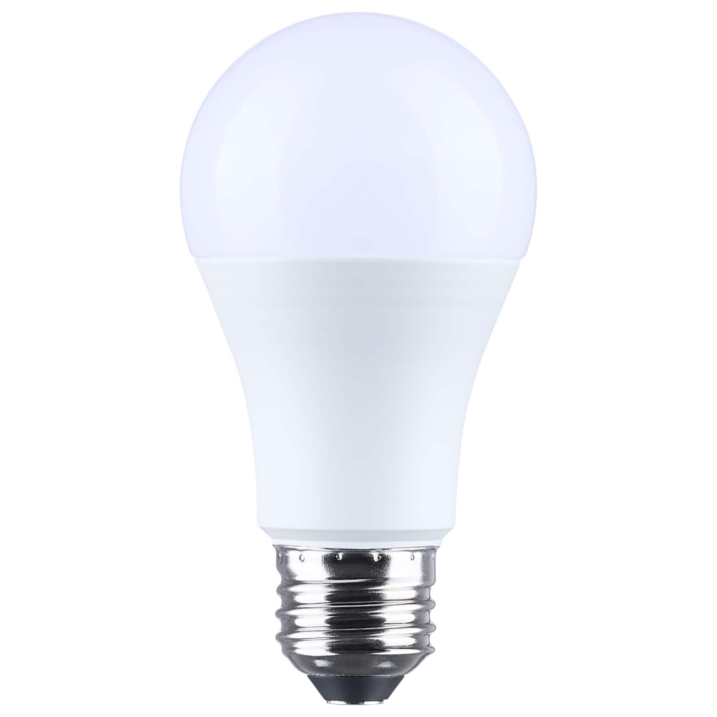 White light bulb on a white background