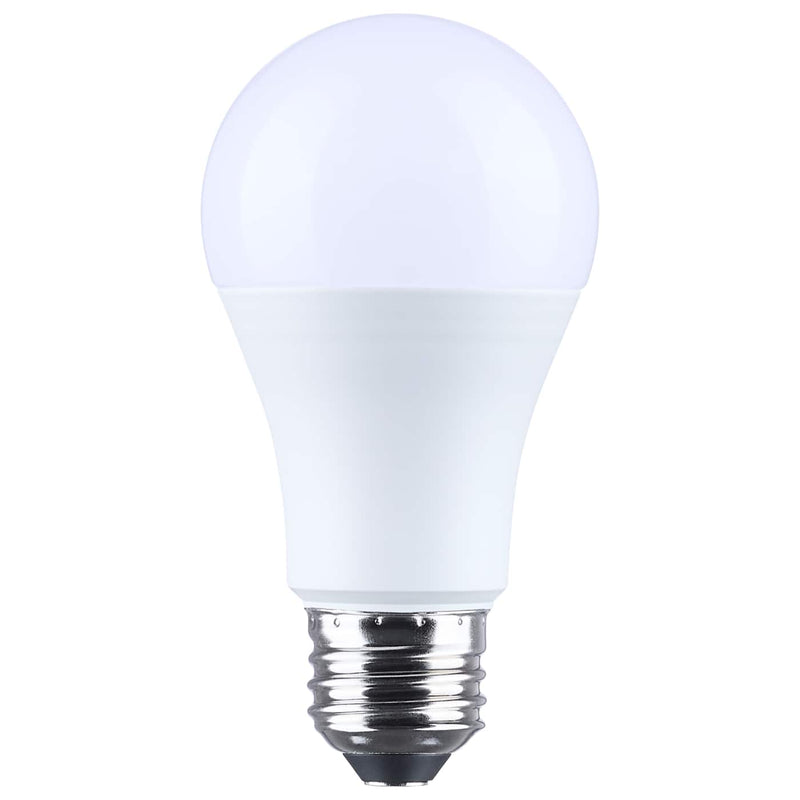 White light bulb on a white background