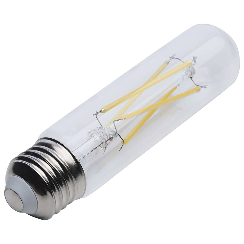 Clear LED light bulb on a white background
