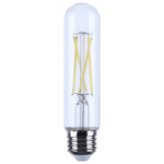 Clear LED light bulb on a white background