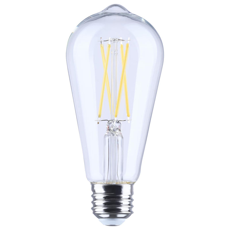 SATCO  8 Watt ST19 LED Filament; Clear; Medium base; 90 CRI; 2700K; 120 Volt
