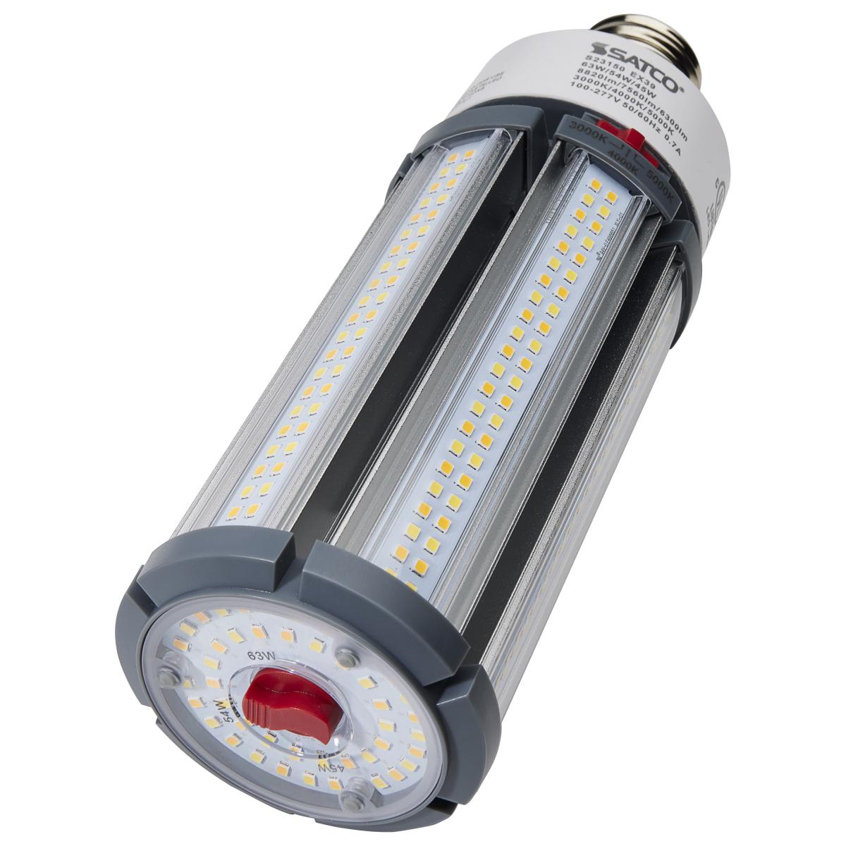 LED HID Replacement, Wattage and CCT Selectable, Type B, Ballast Bypass, Extended Mogul base 100-277V, ColorQuick and PowerQuick Technology