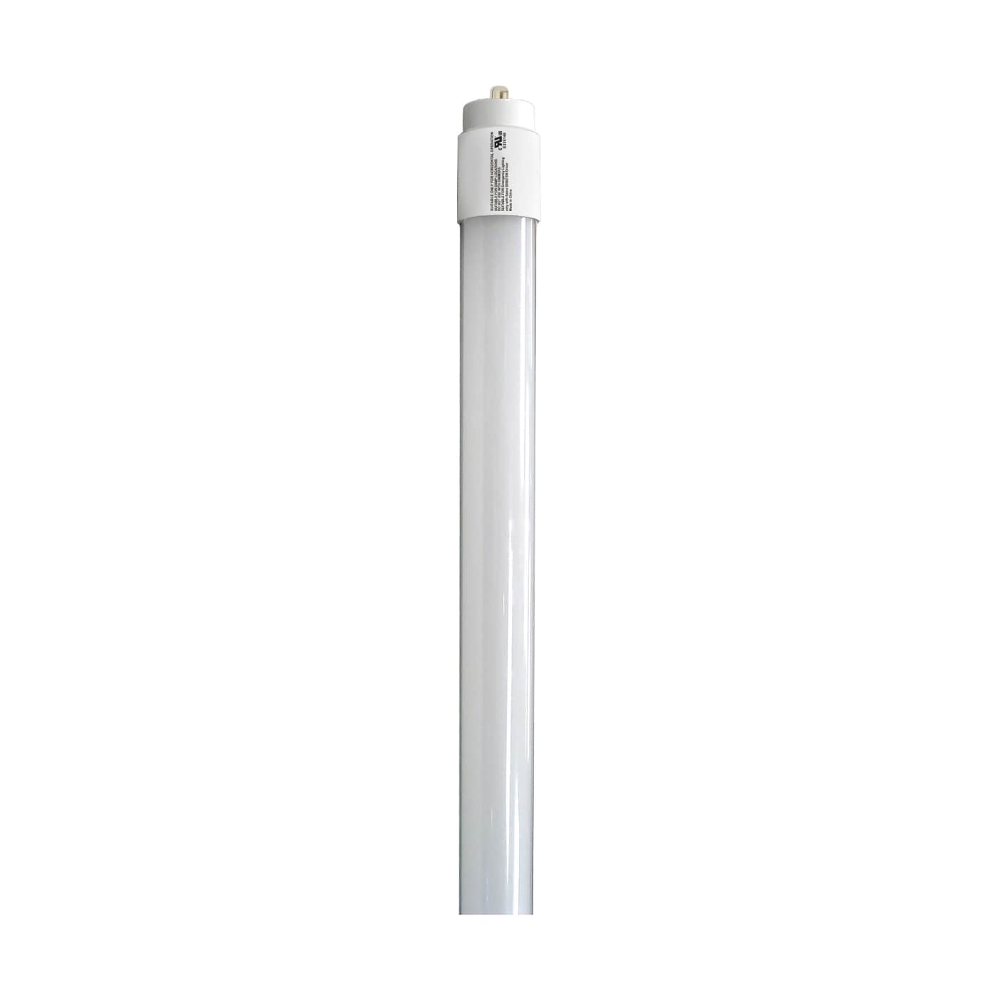 White fluorescent light bulb on a white background