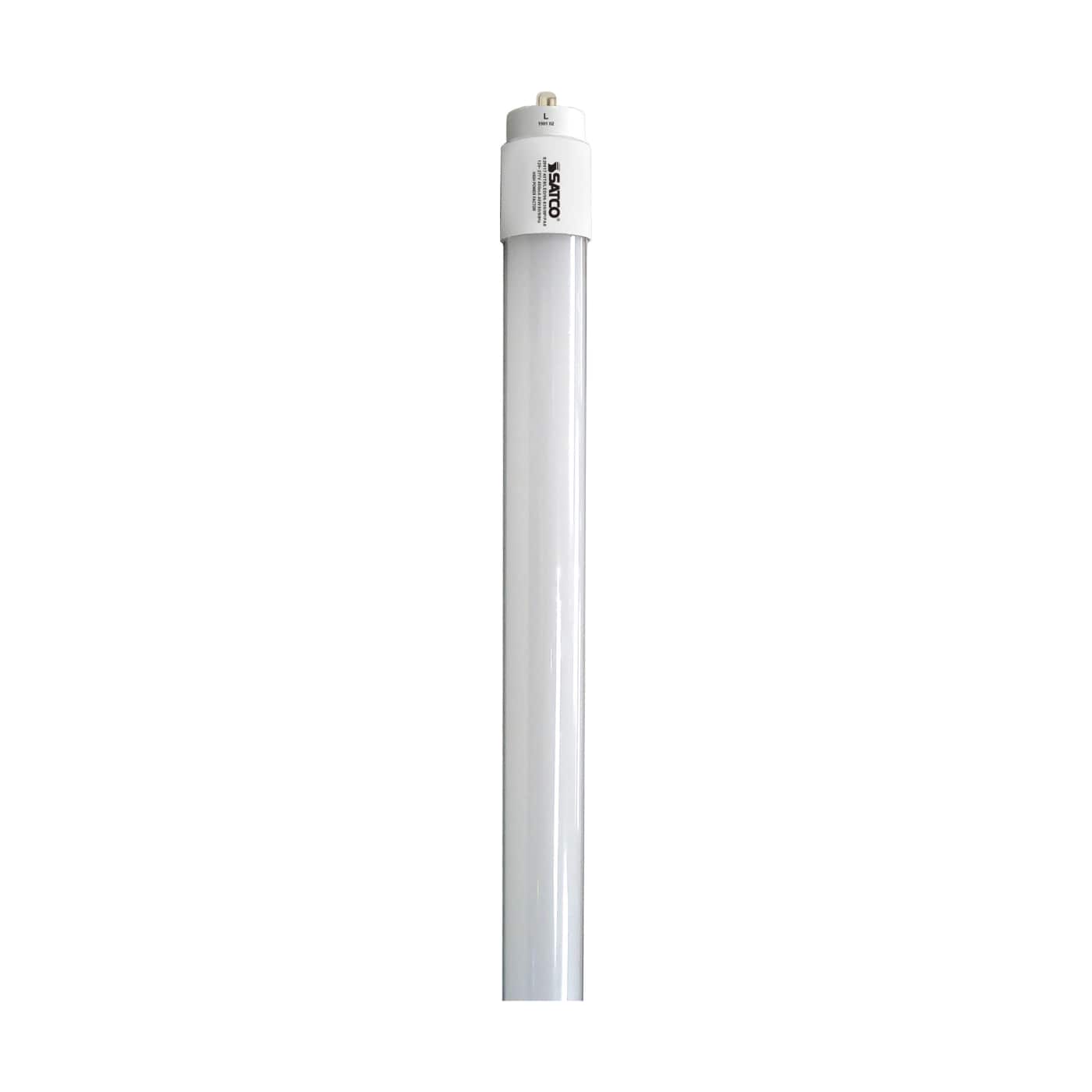 White fluorescent light bulb on a white background