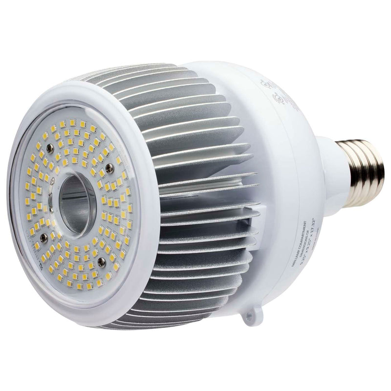LED light bulb on a white background