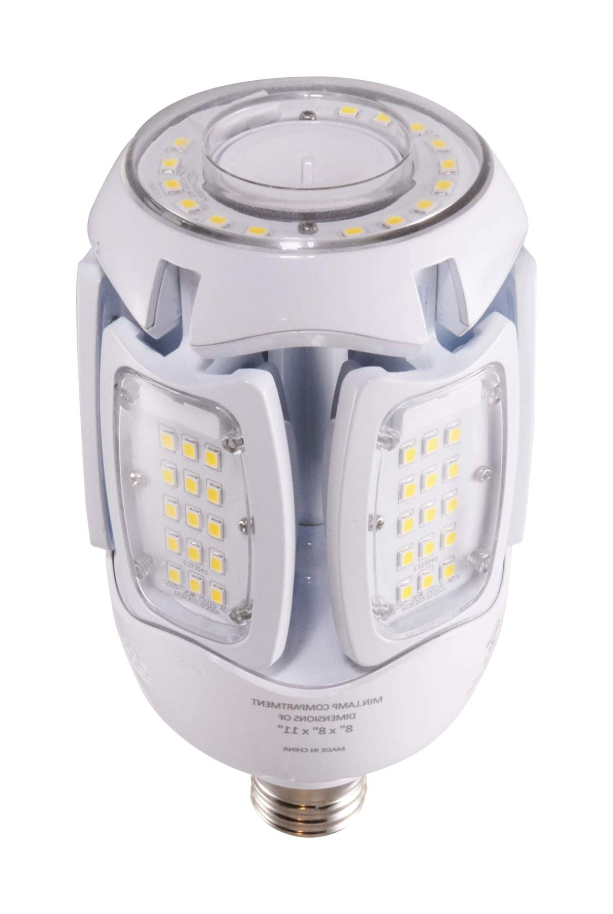 LED light bulb on a white background