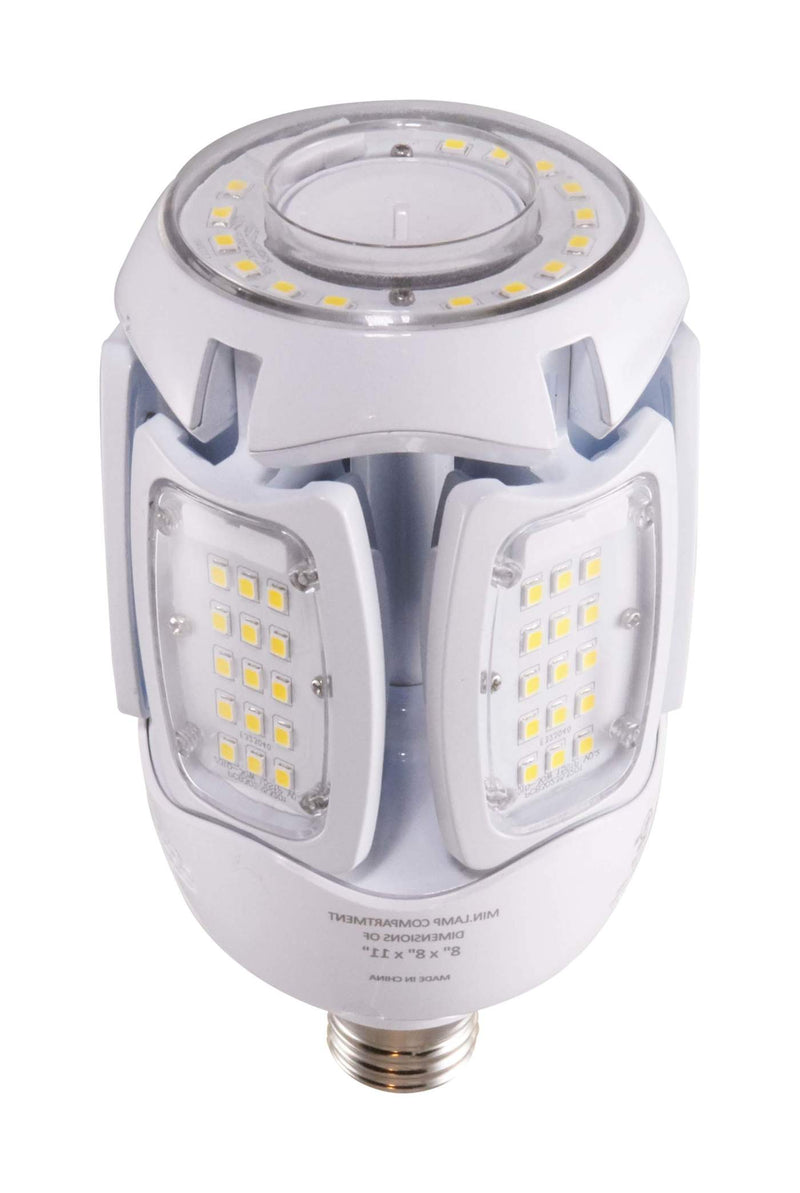 LED light bulb on a white background